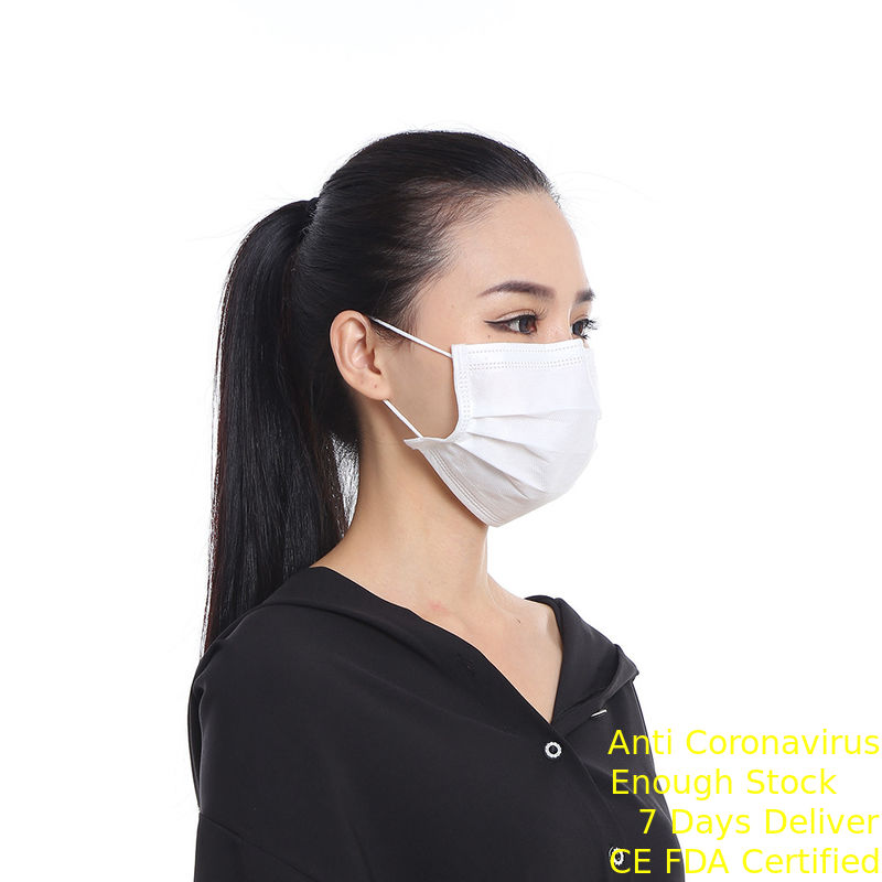 Customized Disposable 3 Ply Face Mask , Non Woven Disposable Face Mask المزود