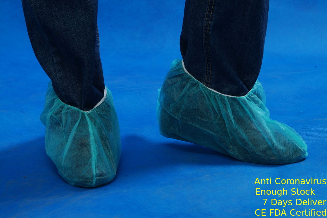 مكافحة زلة البلاستيك القدم يغطي الحذاء المتاح اللون الأزرق الفاتح سمك 30gsm المزود